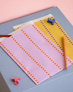 Papiertüte flach PYJAMASTREIFEN Flieder