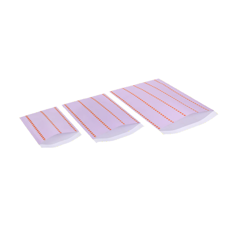 Papiertüte flach PYJAMASTREIFEN Flieder