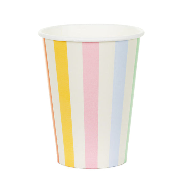 Pappbecher Streifen 400ml