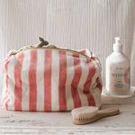 Kulturtasche -  Gestreift/Rose