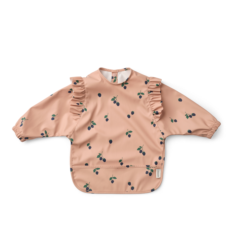 Cape Lätzchen - Merle Ruffle  Berry/Pale