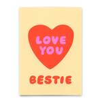 Postkarte LOVE YOU BESTIE