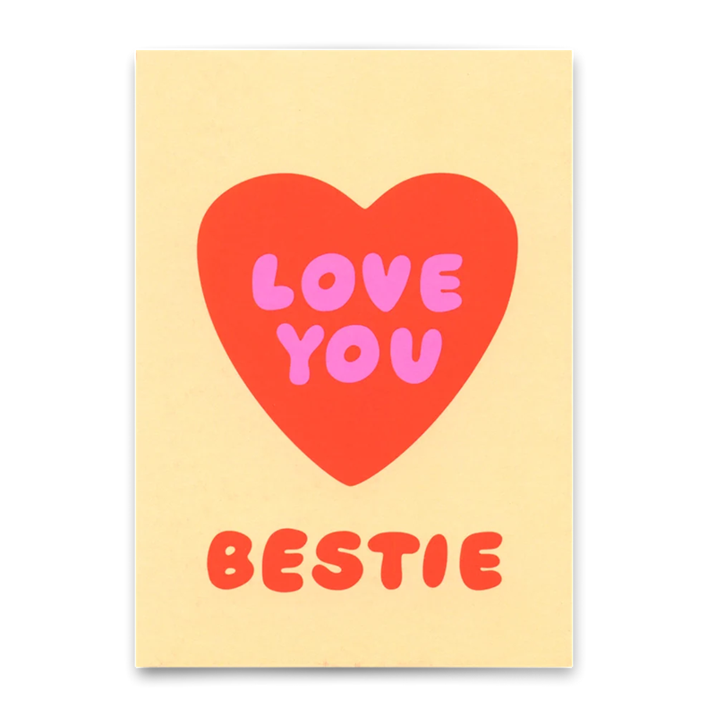 Postkarte LOVE YOU BESTIE