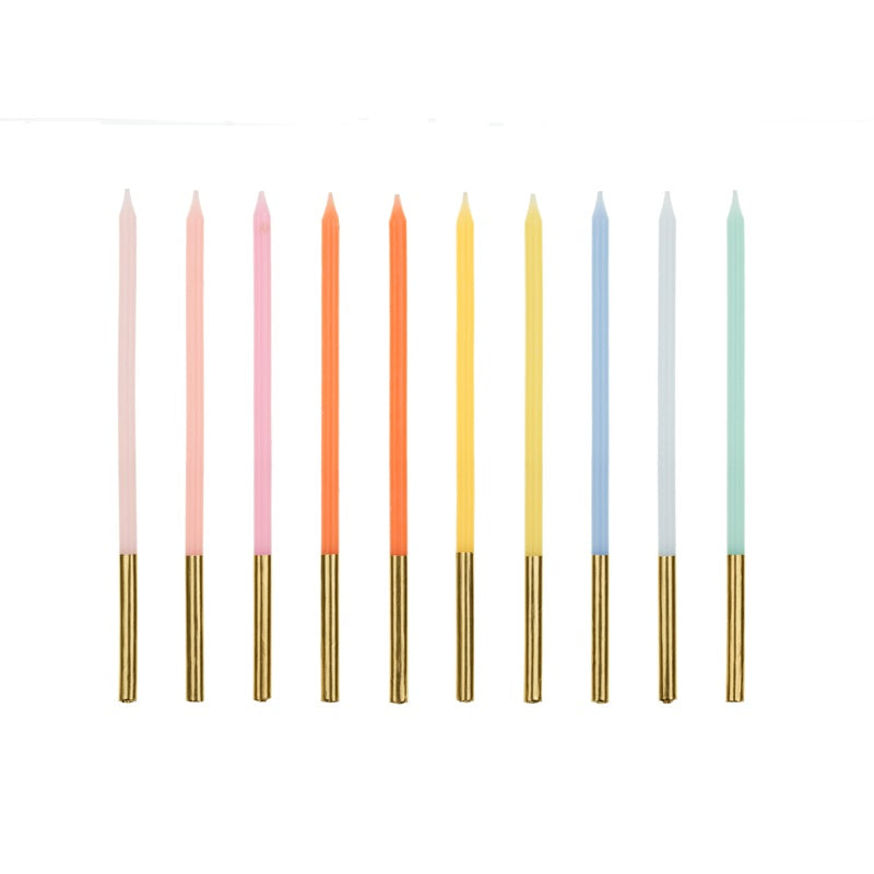 Geburtstagskerzen Gold Dipped Bunt