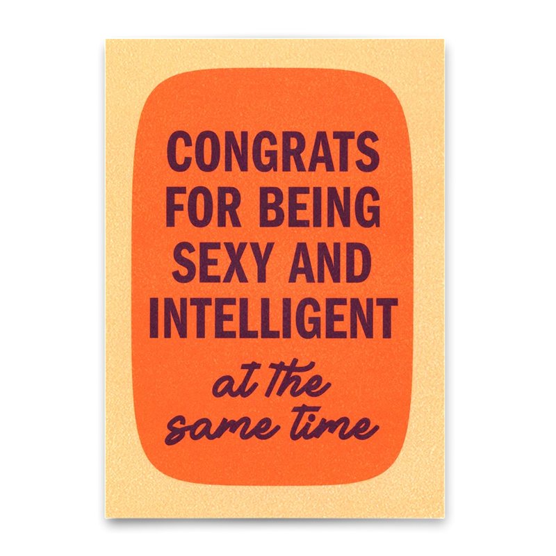 Postkarte SEXY AND INTELLIGENT
