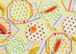 Partyteller Streifen 24,5x24,5cm
