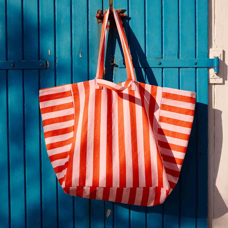 Tasche Elisa - Tomate/Candy Pink gestreift