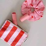 Pouch S - Tomate/Candy Pink gestreift