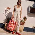 Tasche Elisa - Tomate/Candy Pink gestreift