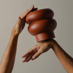 Vase RIPPLE klein Terrakotta