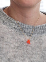 Halskette Herz Fluo Red